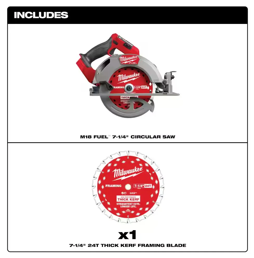 2834-20 Milwaukee M18 Fuel 7-1/4" Circular Saw (Tool Only)