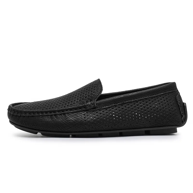 AlliLux Leather Slip-On Loafers