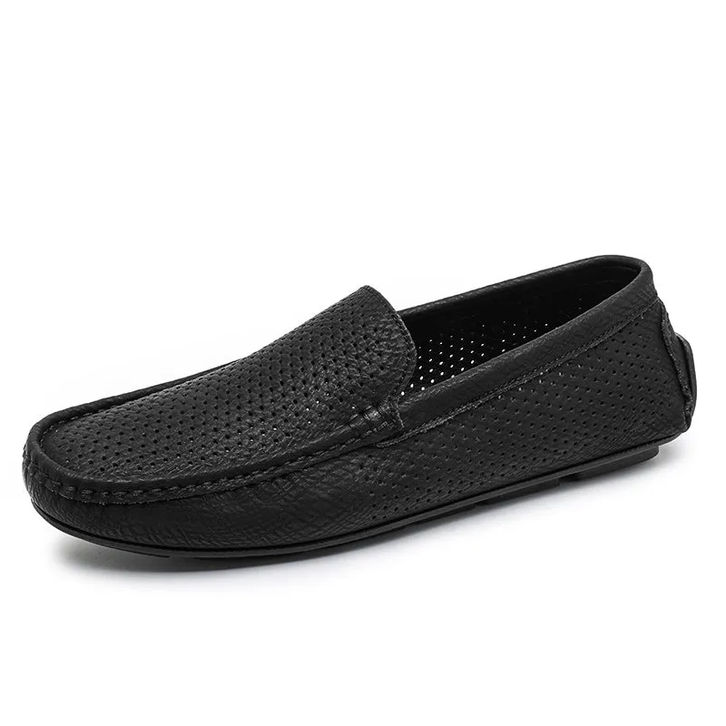 AlliLux Leather Slip-On Loafers