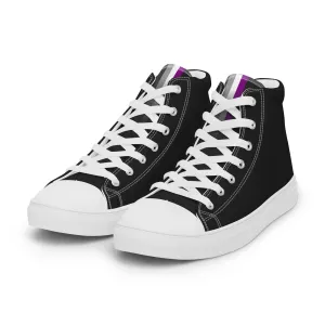 Asexual Pride Black High Top Trainers (female sizes)