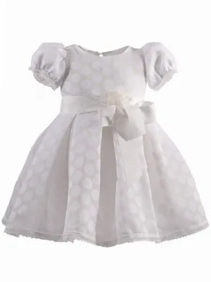 Baby's dress with big dots - COLLETE White