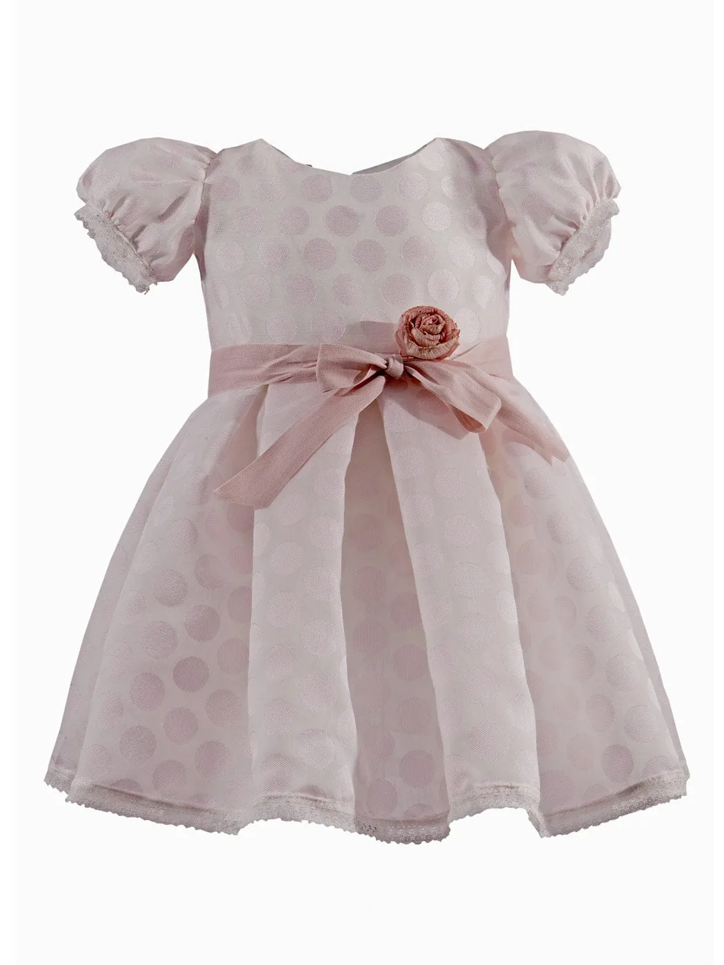 Baby's dress with big dots - COLLETE White