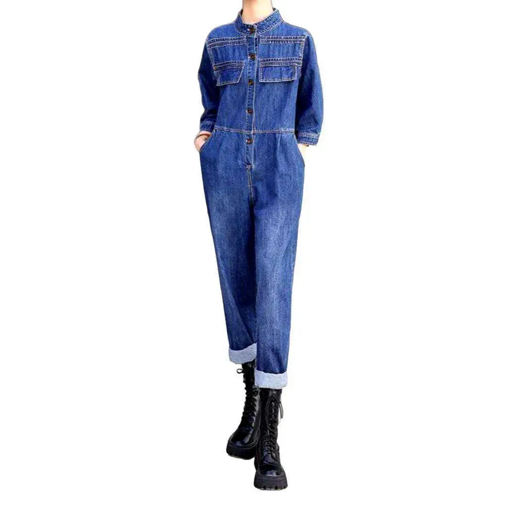 Baggy women's jean jumpsuit