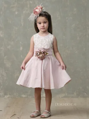 Baptism Evase Dress for girl- pink