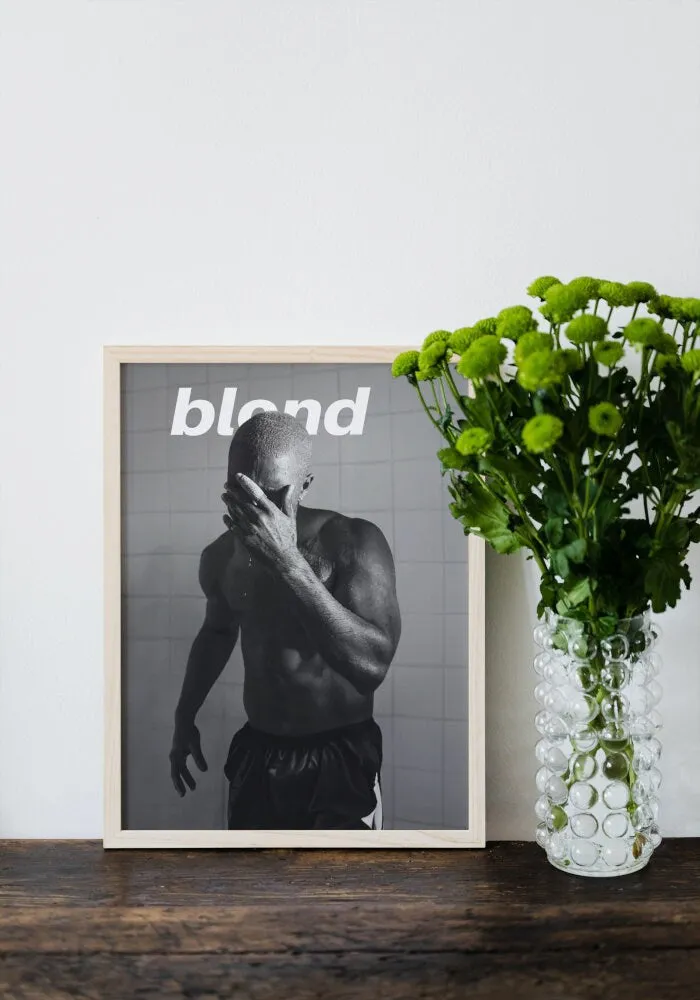 Black And White Blond Frank Ocean Poster PRINTABLE WALL ART, Hypebeast Poster, Urban Street Style Wall Art, Old School Hip Hop, Rapper Poster