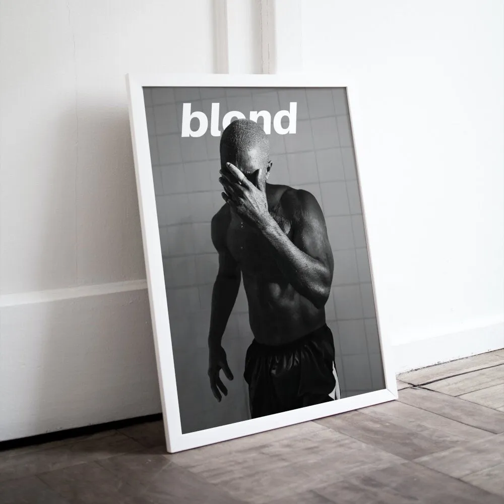 Black And White Blond Frank Ocean Poster PRINTABLE WALL ART, Hypebeast Poster, Urban Street Style Wall Art, Old School Hip Hop, Rapper Poster