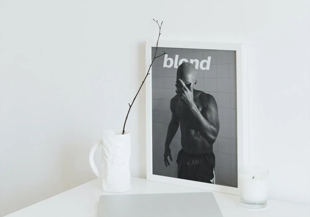 Black And White Blond Frank Ocean Poster PRINTABLE WALL ART, Hypebeast Poster, Urban Street Style Wall Art, Old School Hip Hop, Rapper Poster