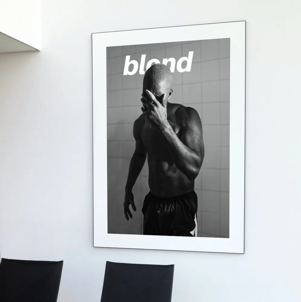 Black And White Blond Frank Ocean Poster PRINTABLE WALL ART, Hypebeast Poster, Urban Street Style Wall Art, Old School Hip Hop, Rapper Poster