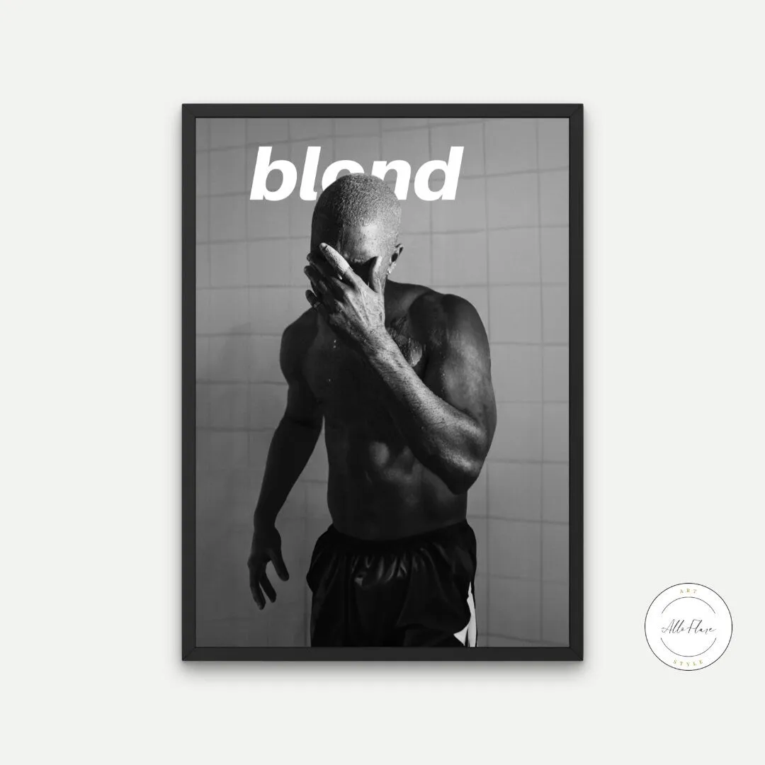 Black And White Blond Frank Ocean Poster PRINTABLE WALL ART, Hypebeast Poster, Urban Street Style Wall Art, Old School Hip Hop, Rapper Poster