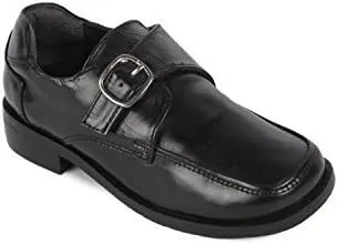 Black Boys School Uniform Shoes Size 8 Pull-On Flats by Libertyzeno Pair of Shoes