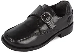 Black Boys School Uniform Shoes Size 8 Pull-On Flats by Libertyzeno Pair of Shoes