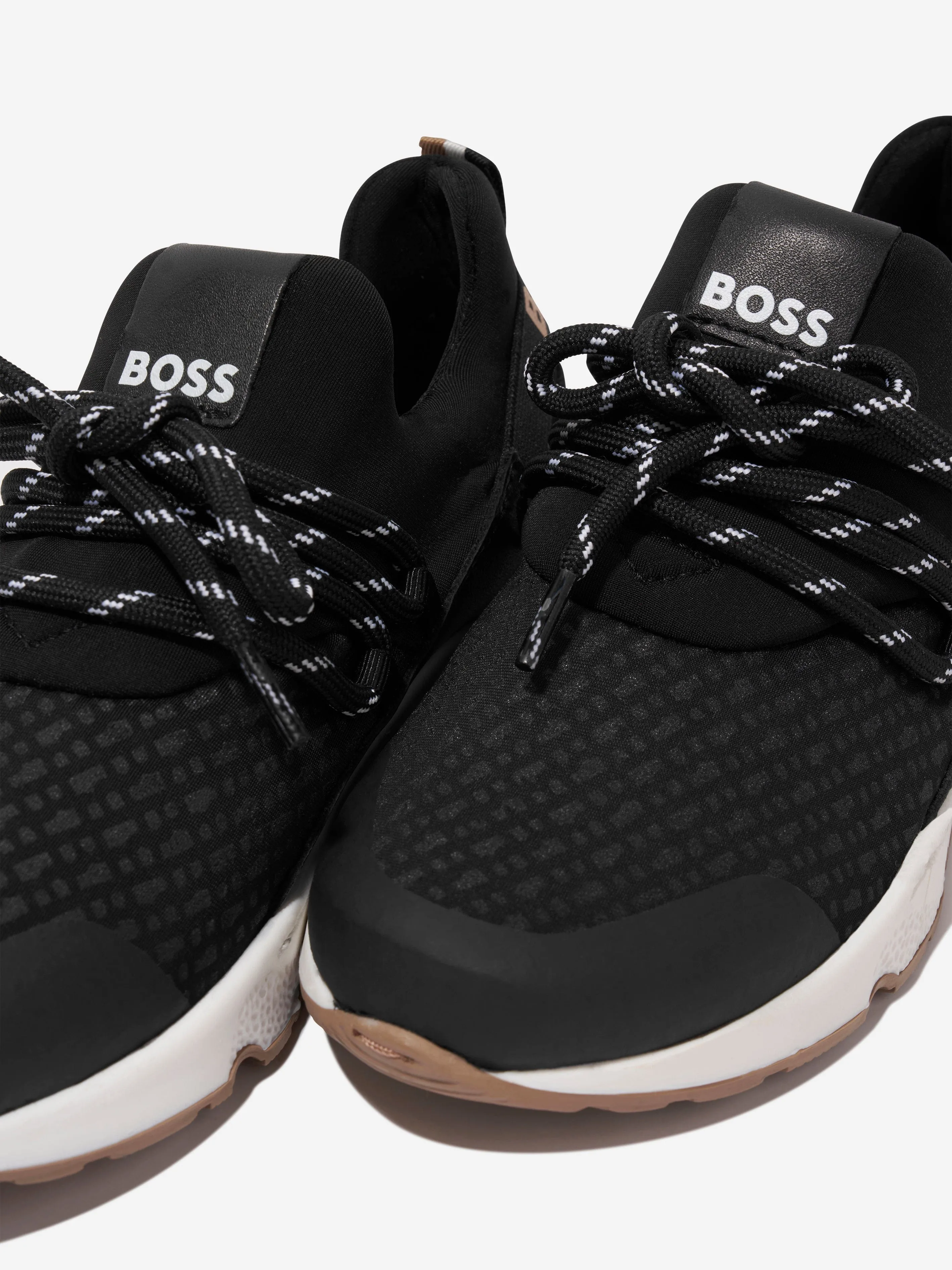 BOSS Boys Monogram Trainers in Black