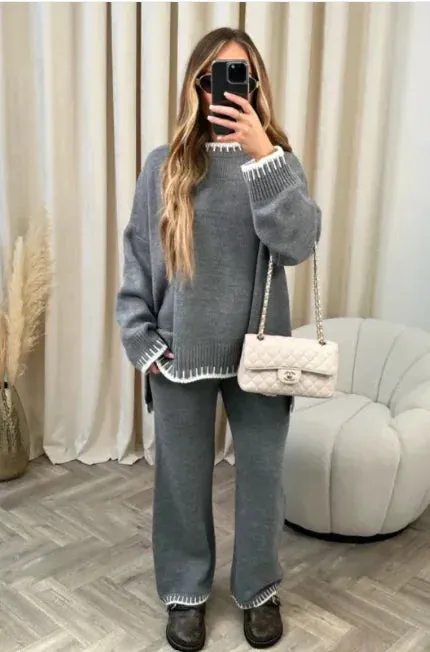 ChicEase Solid Color Lounge Set