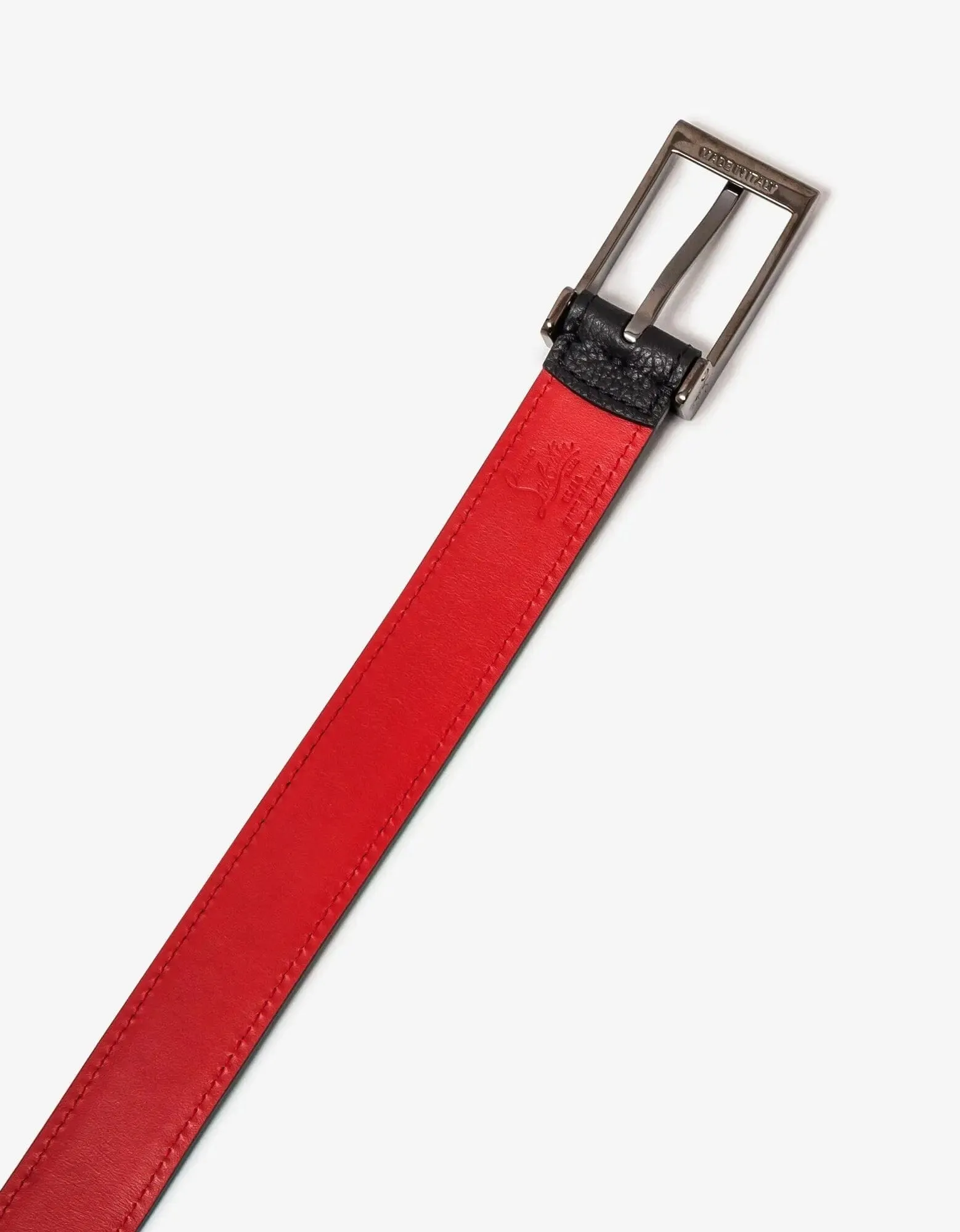 Christian Louboutin Bizbelt Empire Leather Black Belt -