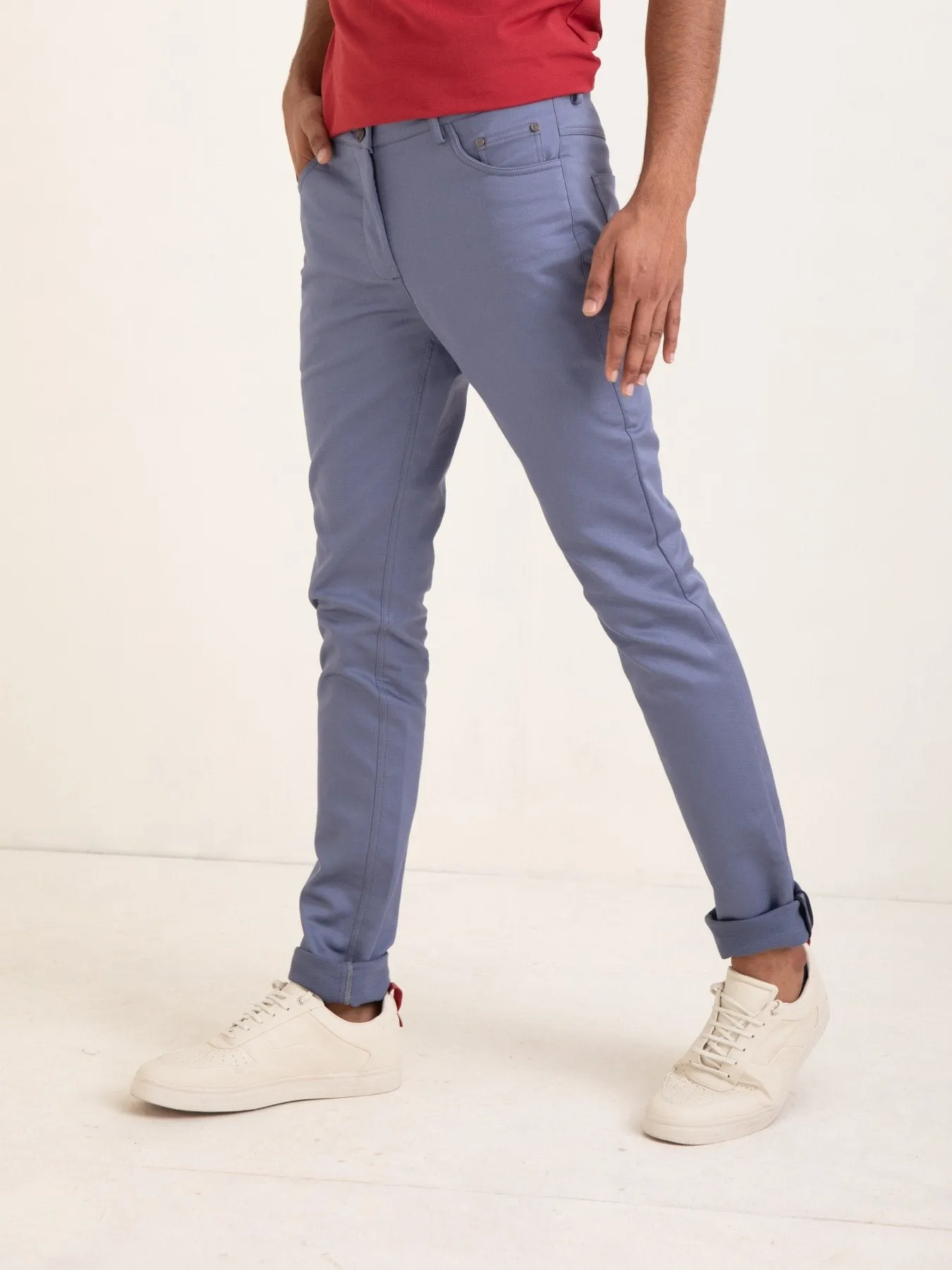 Cobalt Blue 5 Pocket Expandable Chino