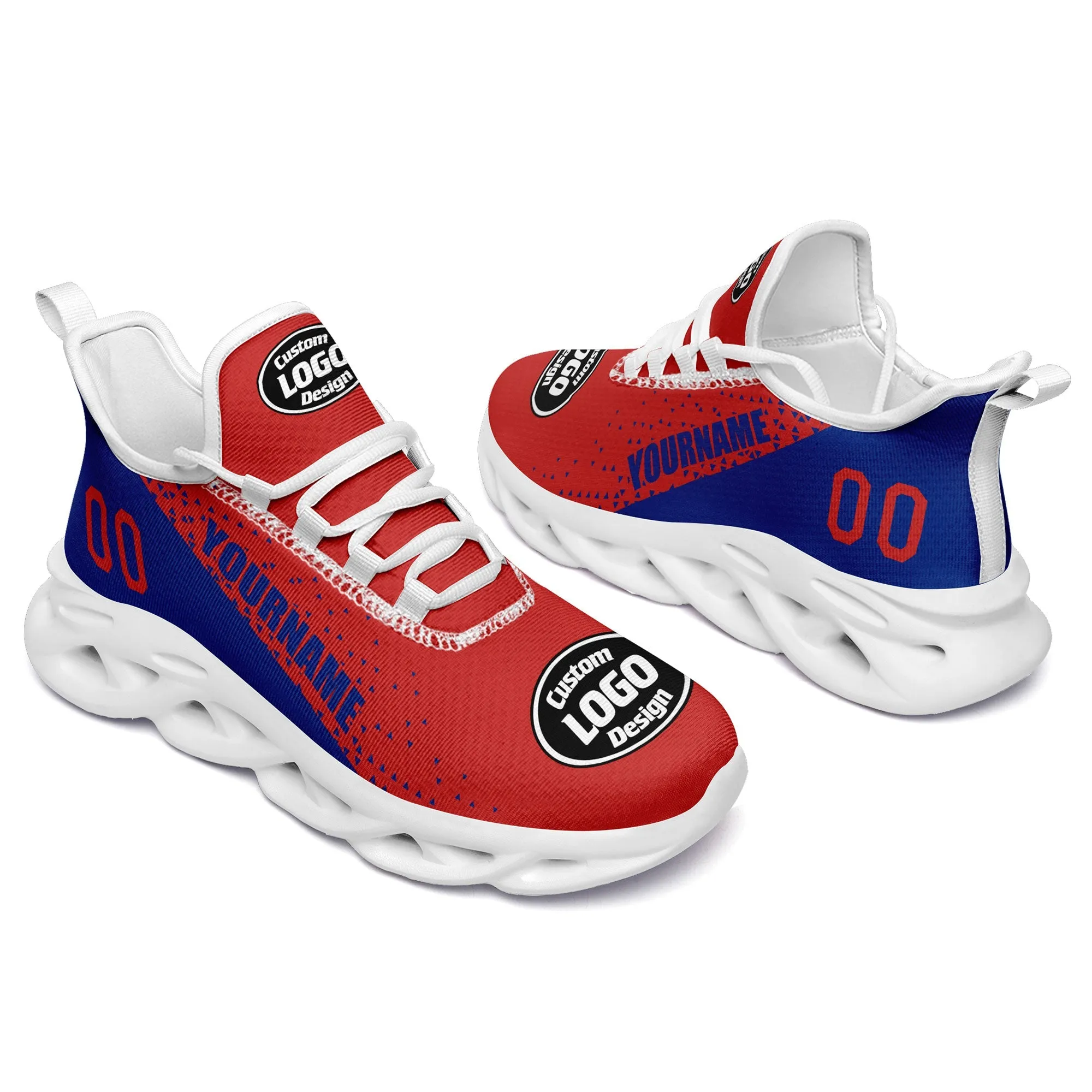 Custom Blue Red Jersey MaxSoul Shoes and Hat Combo Offer Personalized ZH-D0b008f-b