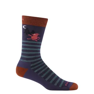 Darn Tough Men's Wild Life Crew Lightweight Lifestyle Sock in Blackberry