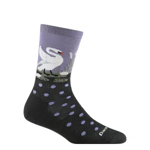 Darn Tough Women's Wild Life Crew Lightweight Lifestyle Sock in Charcoal