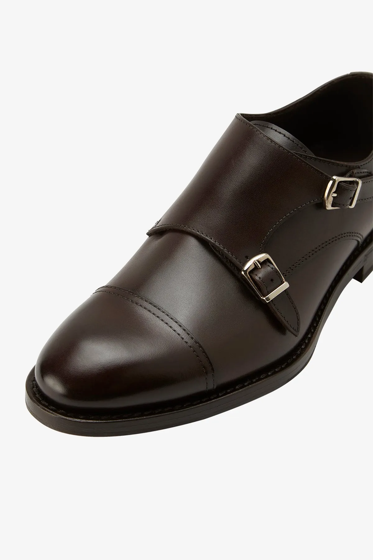 Double Monk - Dark Brown Shoe