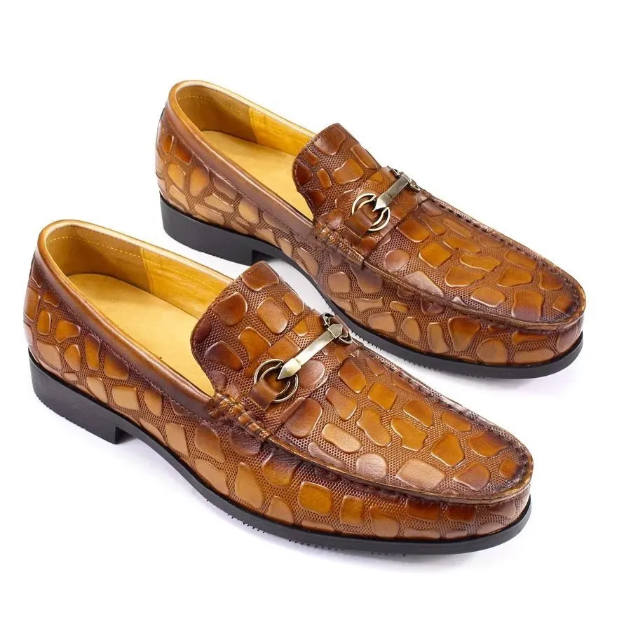 Exotic CrocLeather Stylish Slip On Loafers