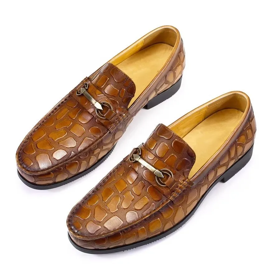 Exotic CrocLeather Stylish Slip On Loafers