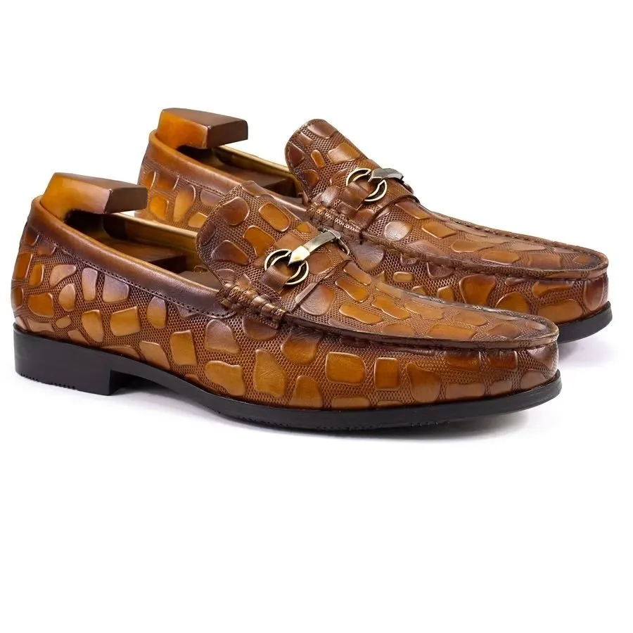 Exotic CrocLeather Stylish Slip On Loafers