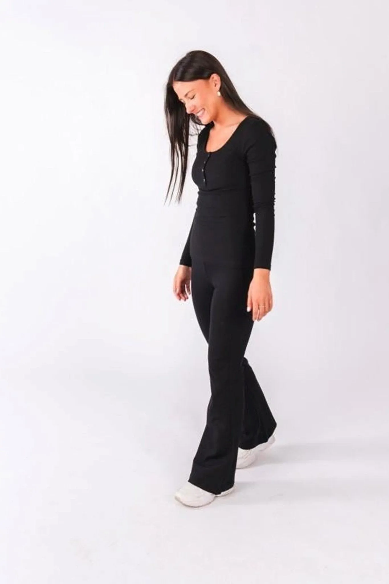 Fever Flared Trousers - Black (with width)