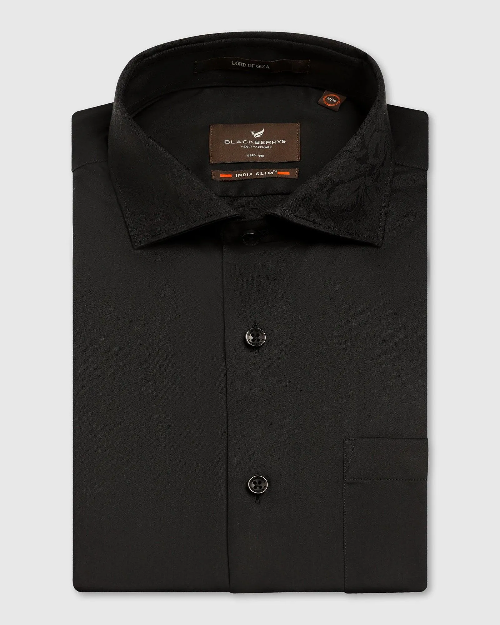 Formal Black Solid Shirt - Fusion