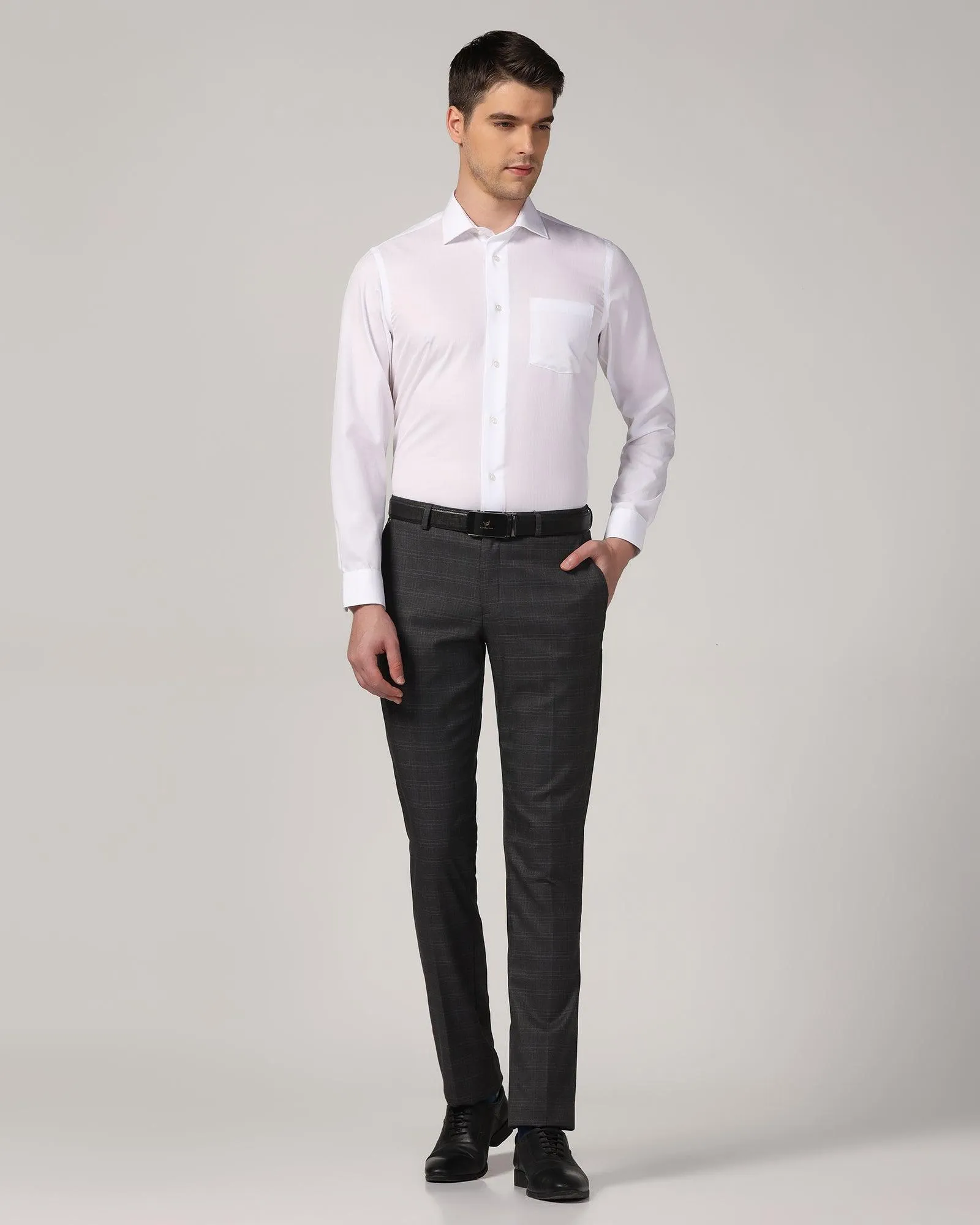 Formal White Textured Shirt - Tevin