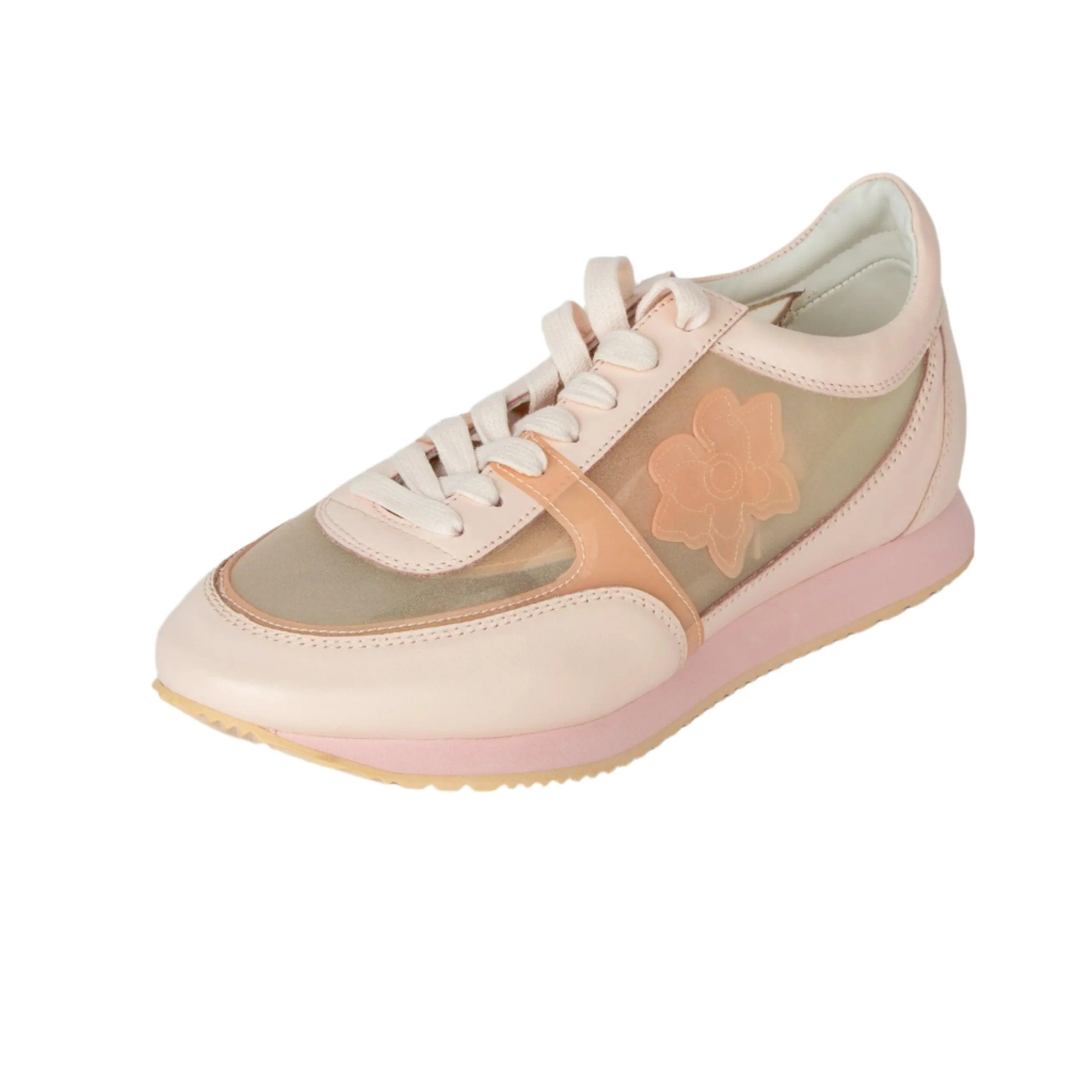 Furla Women's Run Candy Sneaker Lace-Up T.10 - Camelia and Crystal