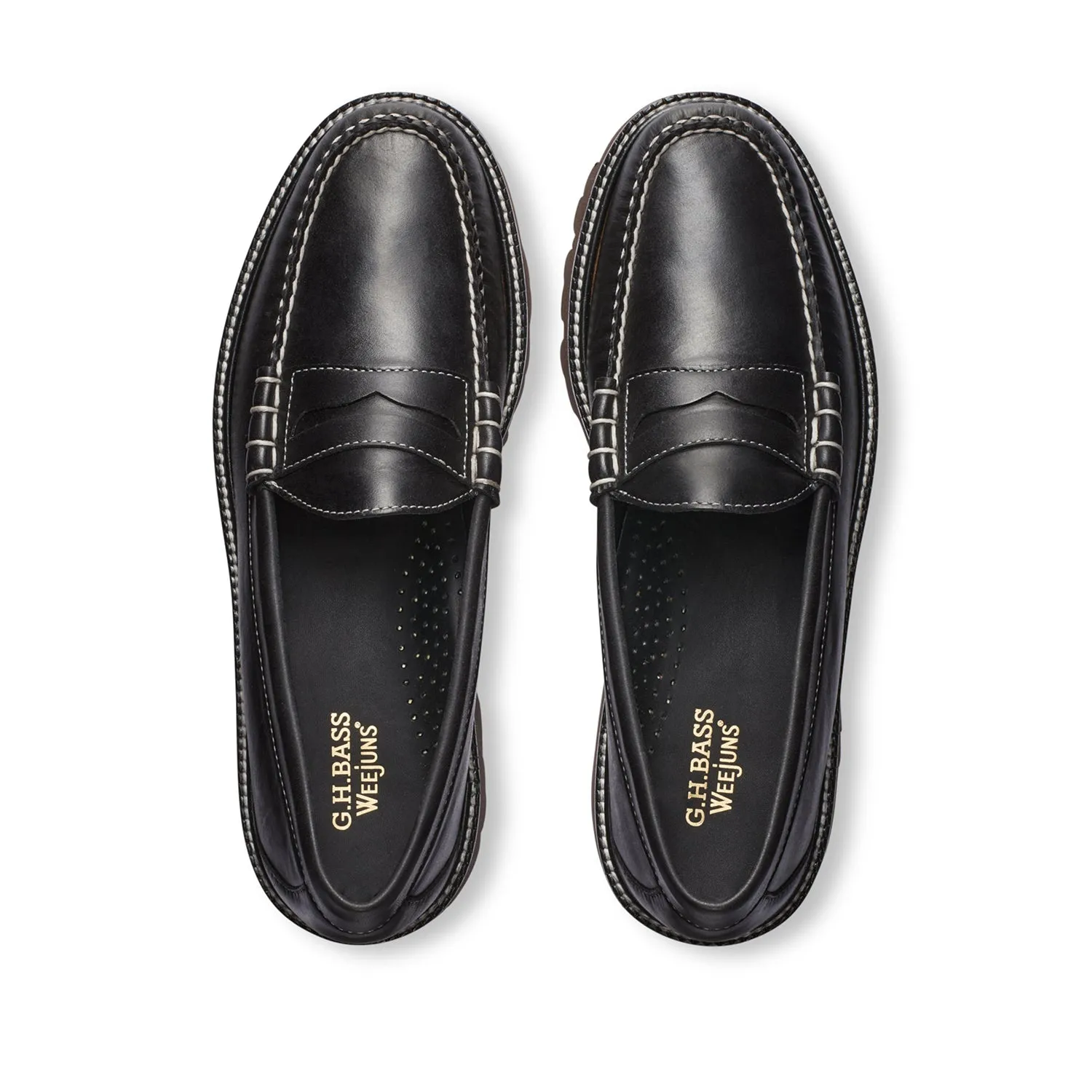 G.H. Bass Men's Larson Lug Weejun in Black