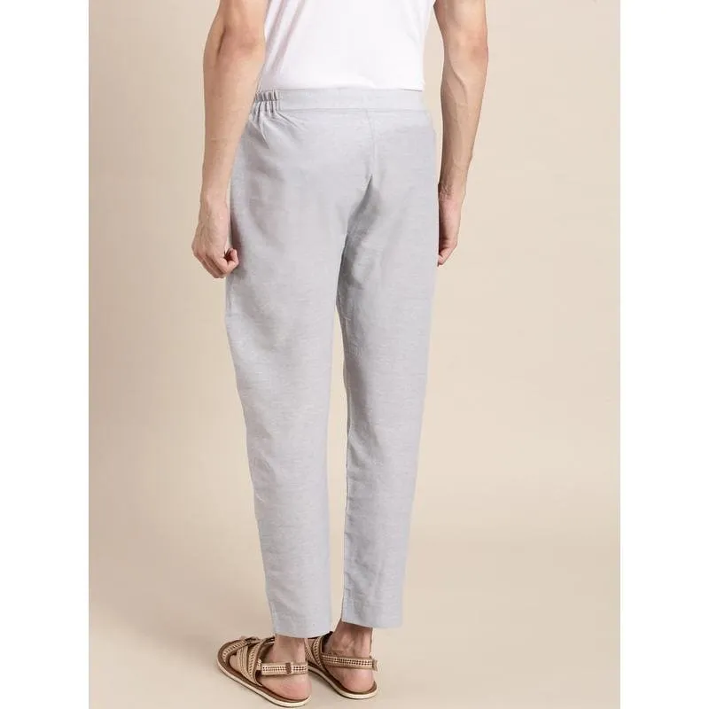 Grey Khadi Men Trousers Pant