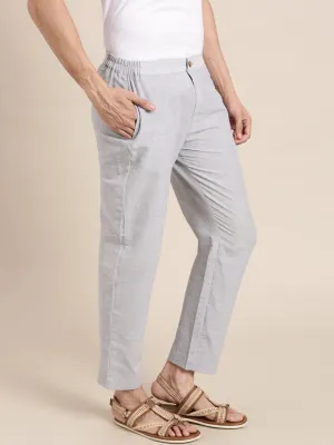 Grey Khadi Men Trousers Pant