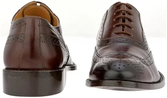 Libertyzon Men's Brown Wingtip Oxford Dress Size 7.5 Pair Of Shoes