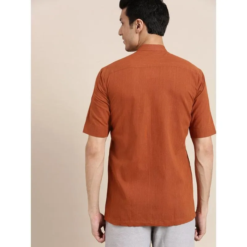 Light brown Khadi Men Shirt