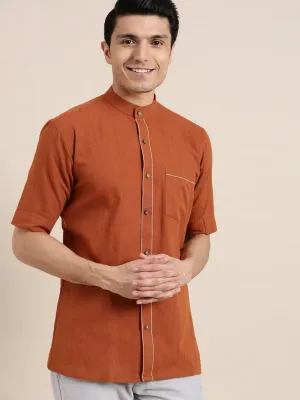 Light brown Khadi Men Shirt