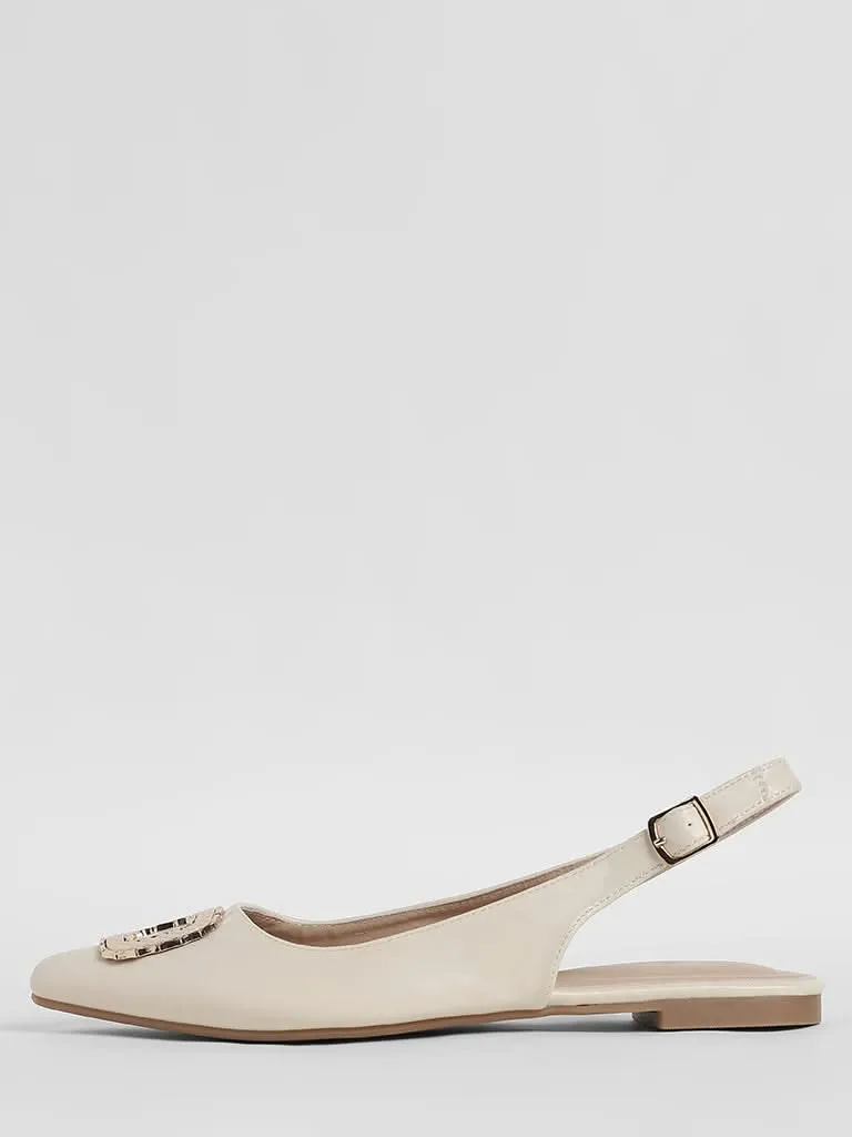 LUNA BLU Beige Sling Back Shoes