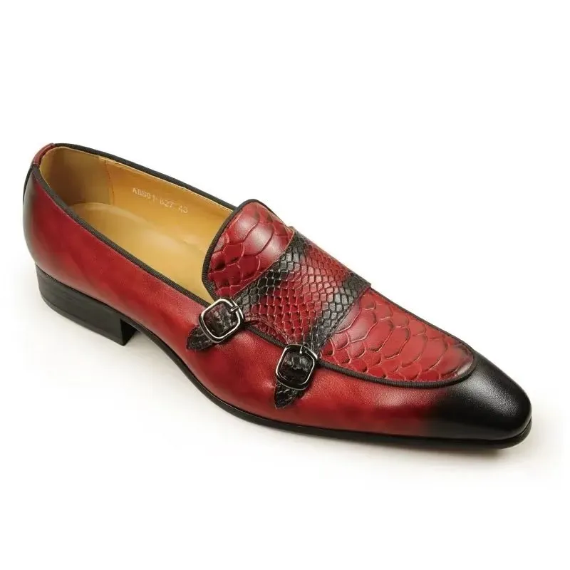 LuxCroc Exotic Metal Toe Slip-On Loafers