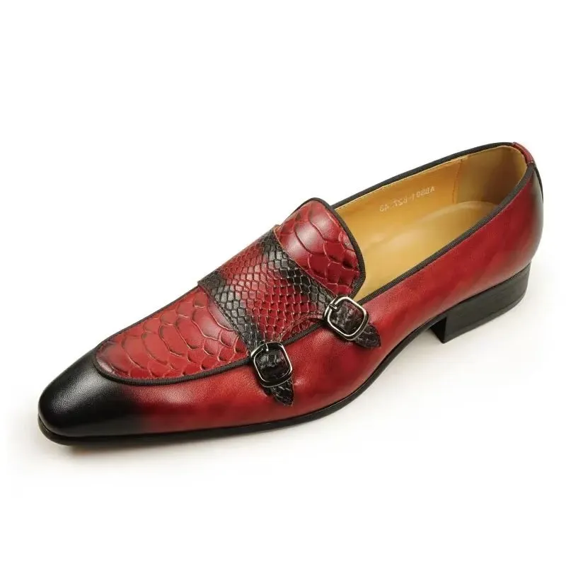 LuxCroc Exotic Metal Toe Slip-On Loafers