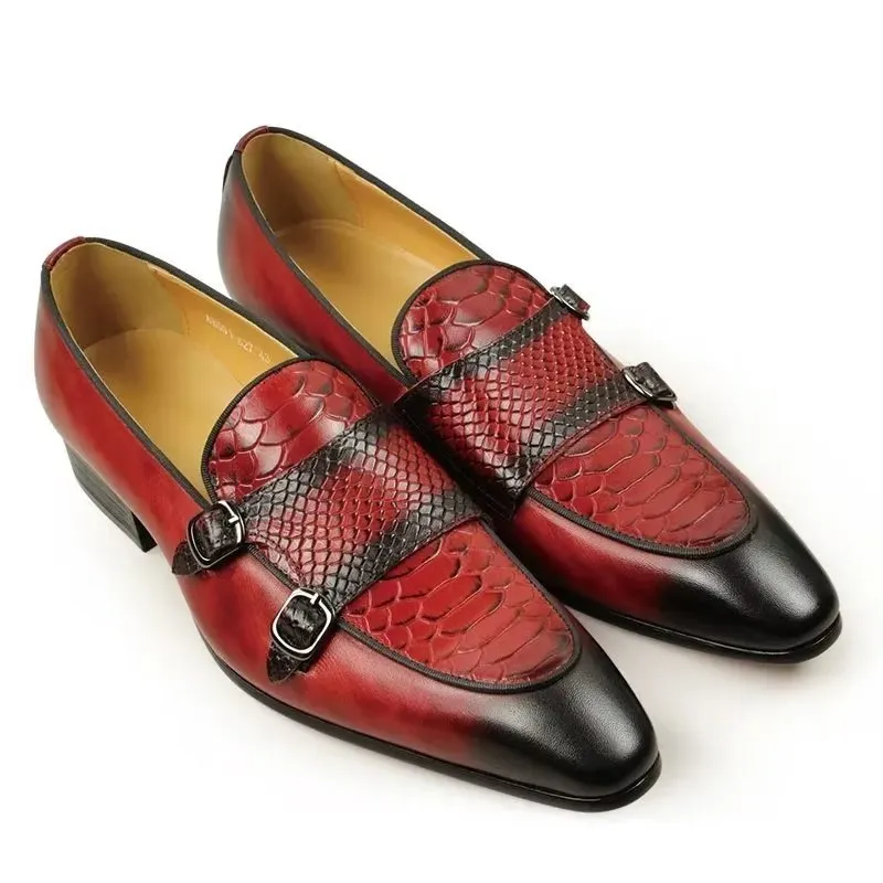 LuxCroc Exotic Metal Toe Slip-On Loafers