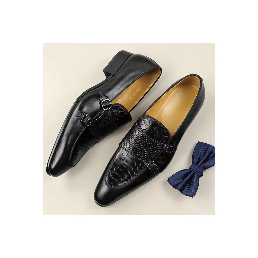 LuxCroc Exotic Metal Toe Slip-On Loafers