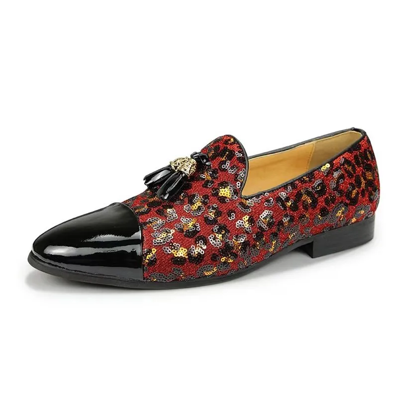 LuxCroco Exotic Metal Toe Slip-On Loafers