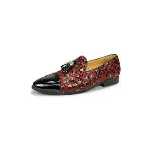 LuxCroco Exotic Metal Toe Slip-On Loafers