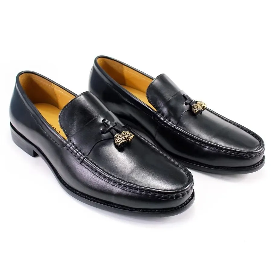 LuxeLeather Brogue Slip Ons