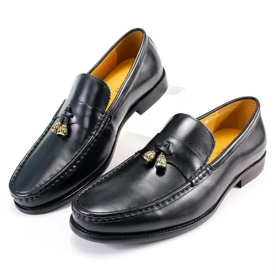 LuxeLeather Brogue Slip Ons