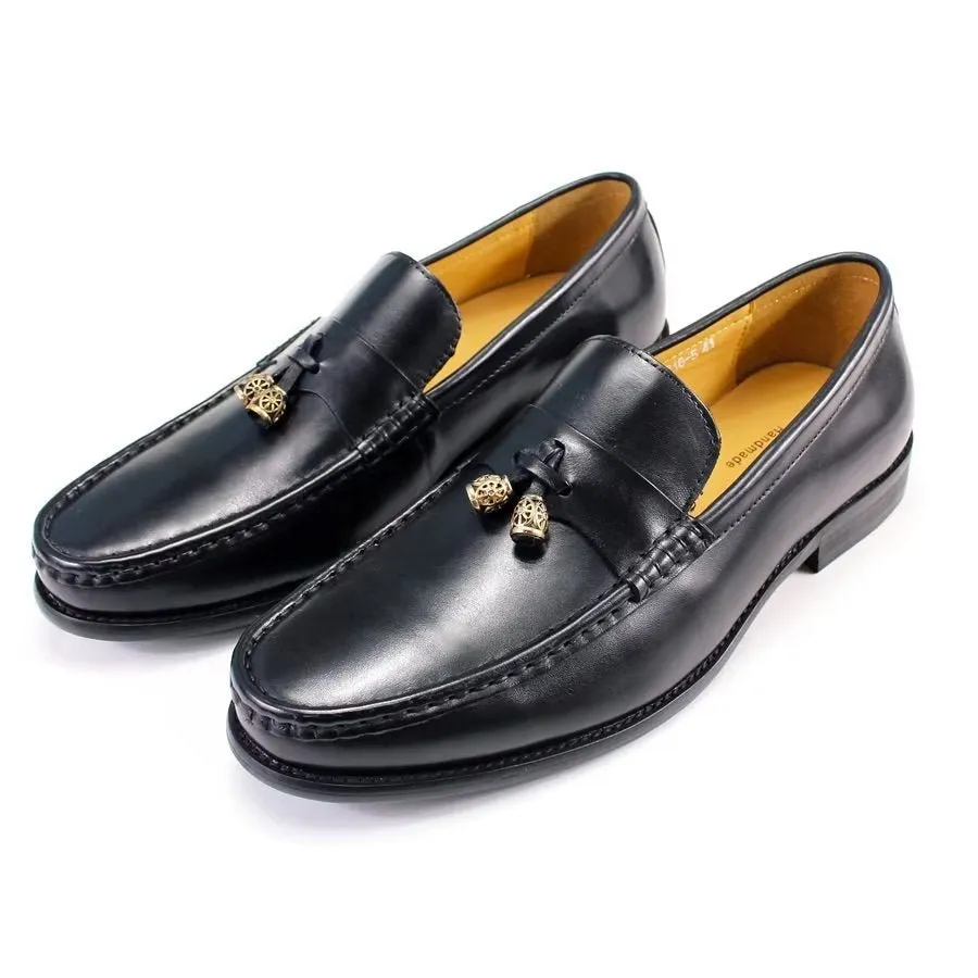 LuxeLeather Brogue Slip Ons