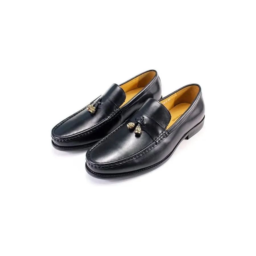 LuxeLeather Brogue Slip Ons