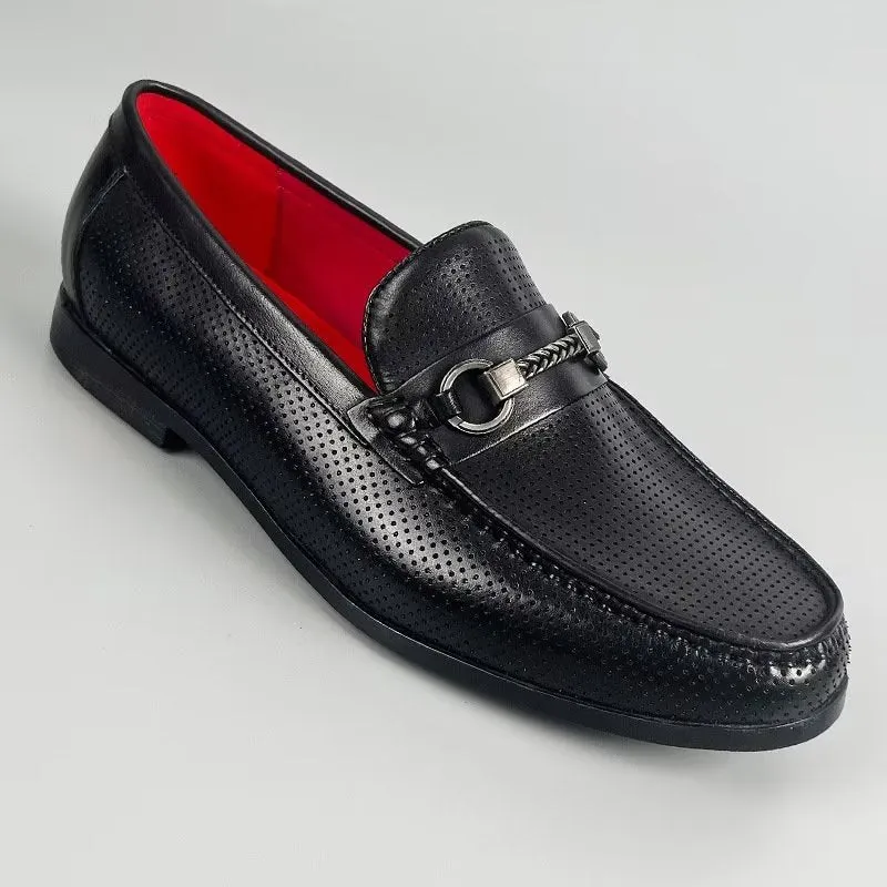 LuxLeather Elegant Genuine Leather Slip On Loafers