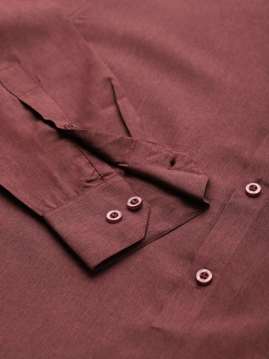 Men's Cotton Maroon Classic Shirt - Sojanya