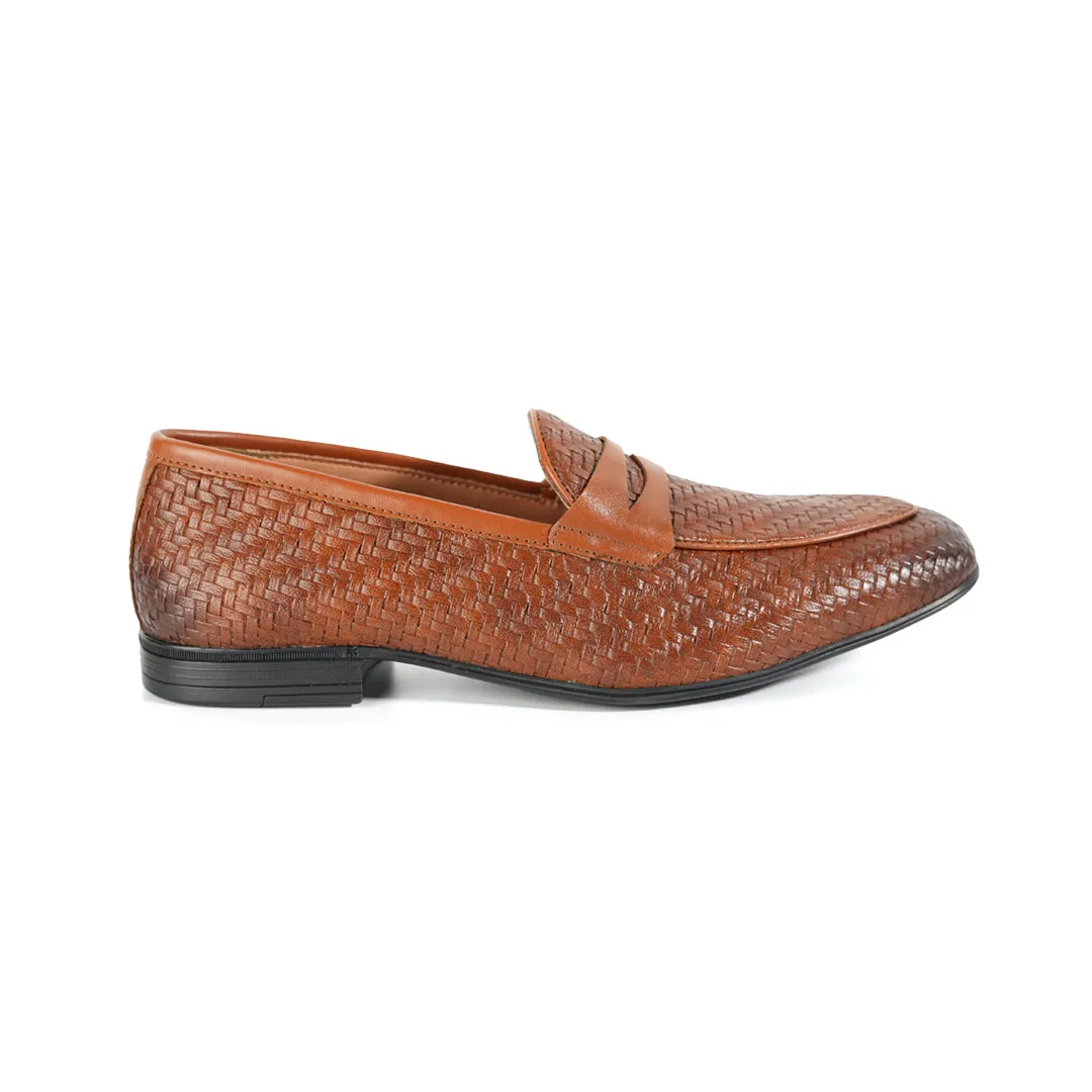 Monkstory Braided Flexi Business Slip-Ons - Tan